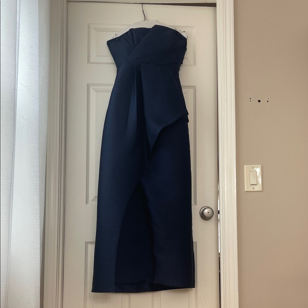 Parker Navy Strapless Dress